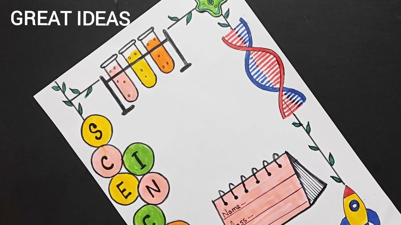 Science Project File Cover page design | Science portfolio Front Page #sciencecoverpage #frontpage 