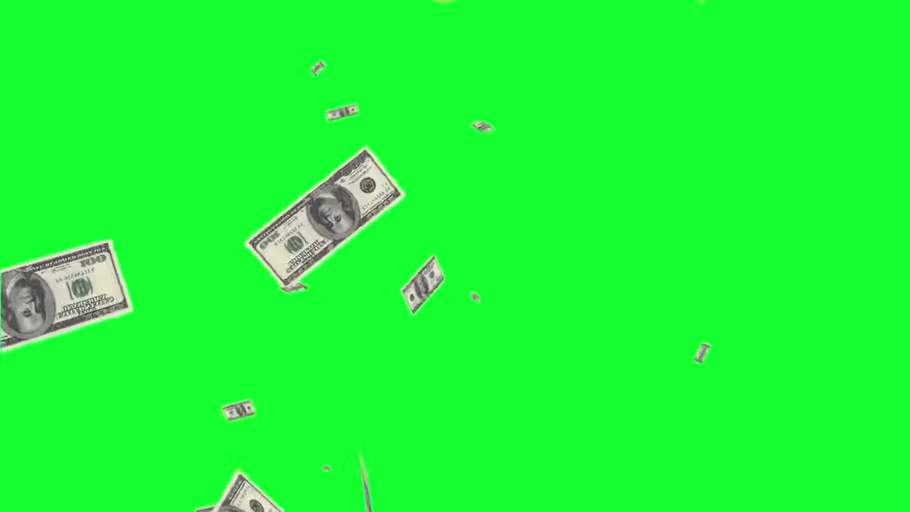 Money 💰 Falling || Green Screen Videos