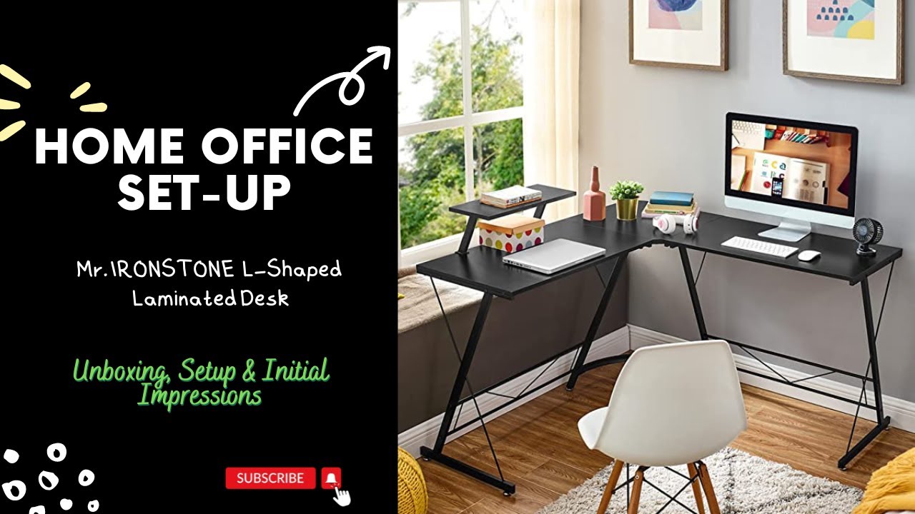 DIY Home Office Setup under 10K | L-Shaped Desk | Unboxing & Setup