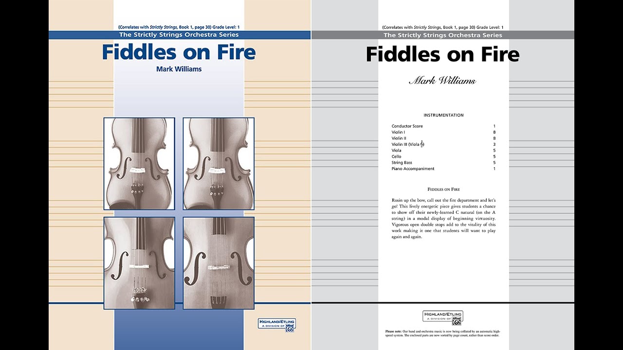 Fiddles on Fire, by Mark Williams  – Score & Sound