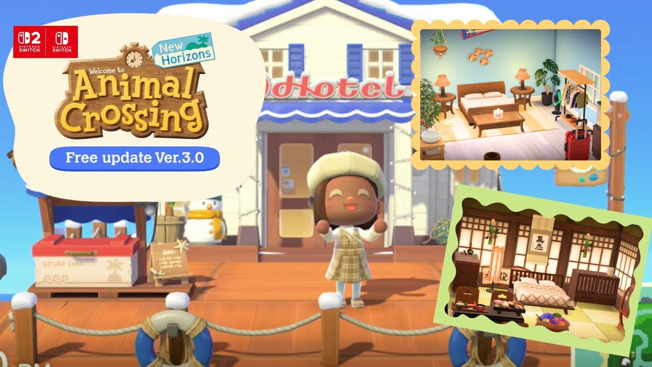 Animal Crossing 3.0 Update Is OUT NOW! 🏨✨ Hotel Rooms 1 & 2 Complete !!!