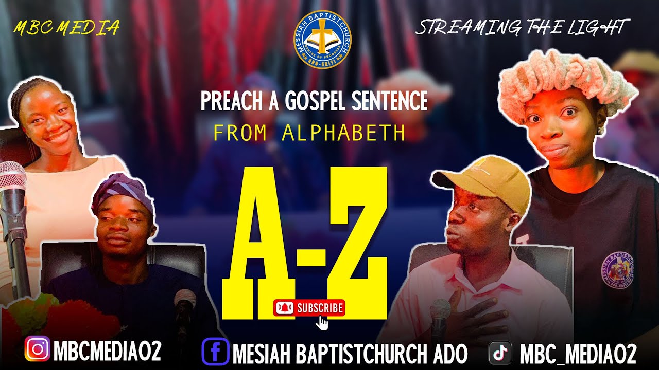 Preach a sermon from Alphabets