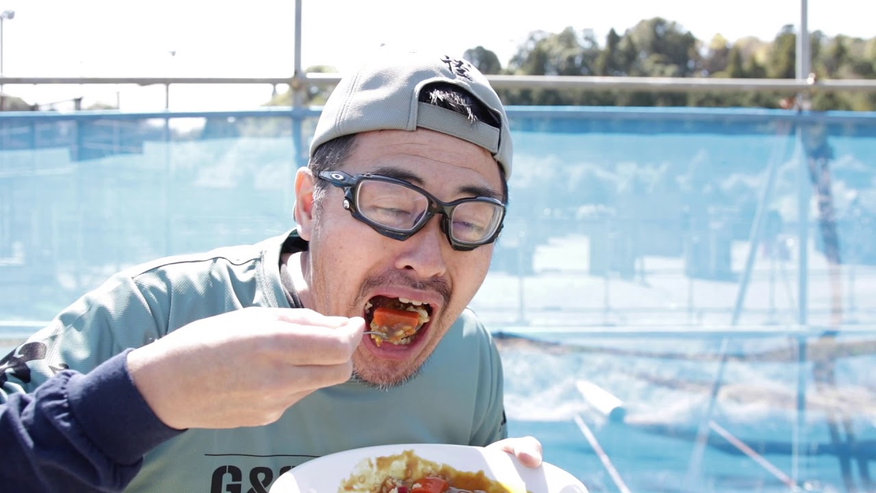 G&G LOVERS 2019 サバゲーフィールド ユニオン 大盛りカレーを食べるマック堺