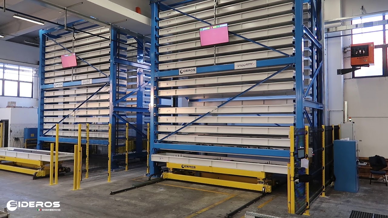 Bars and Tubes Vertical Storage Sideros Engineering 32 Drawers 2 Towers 5200x850x200mm  (205x33x8in)
