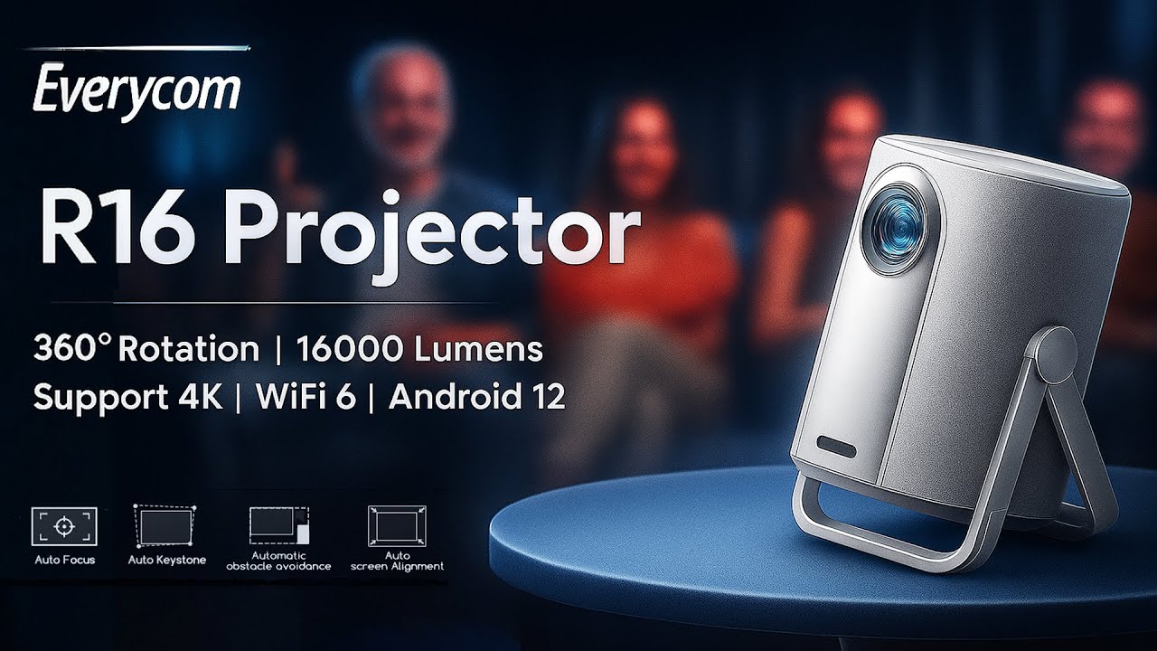 EveryCom R16 - бюджетный проектор для игр и кино / Everycom R16 Full HD 1080P 4K WiFi 6 Android