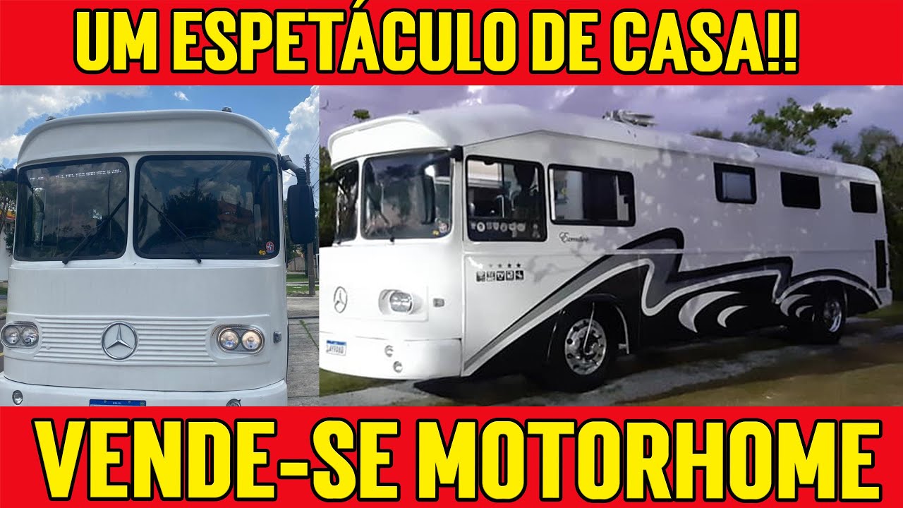 ESSE VALE A PENA VER MOTORHOME MERCEDES BENZ OM 362 Á VENDA CASA ESPETACULAR COM 6 CAMAS, BANHEIRO