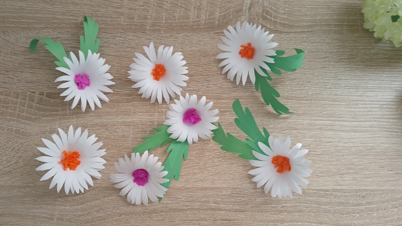 Simple craft - easy DIY paper flowers, home decor, paper flower craft