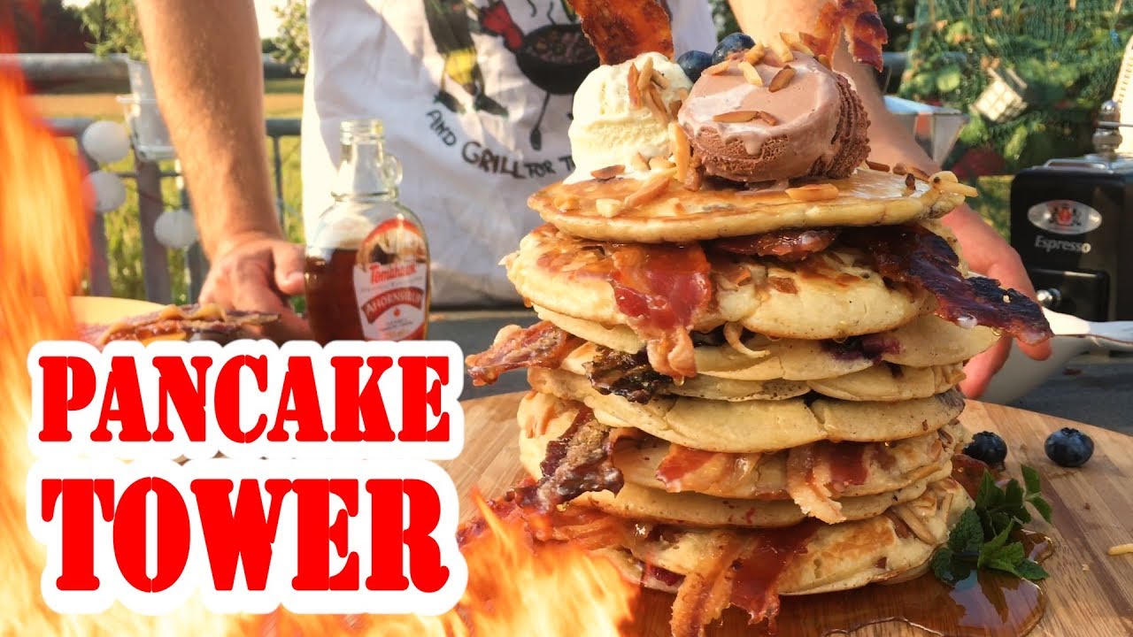 Bacon-Pancake-Tower | Johnnys Breakfast | BBQ Grill Rezept Video - Die Grillshow 259