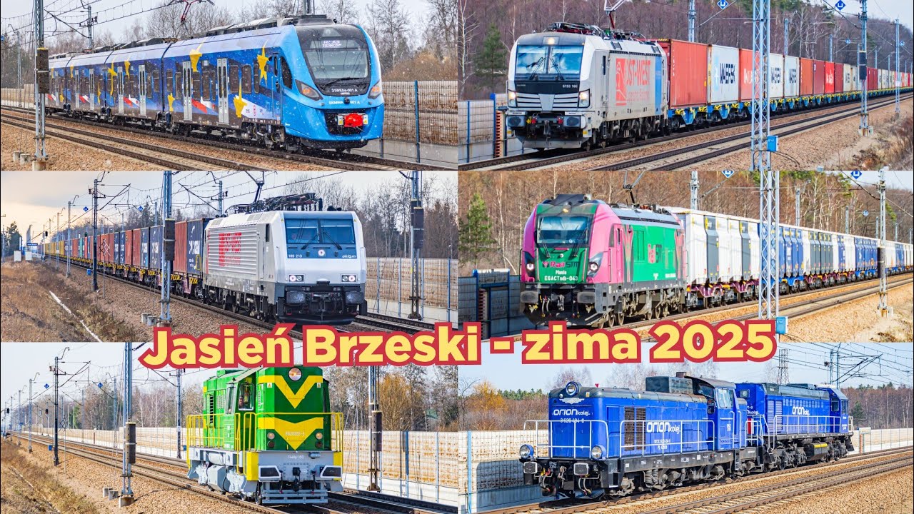 Pociągi w Jasieniu Brzeskim końcem zimy 2024/2025