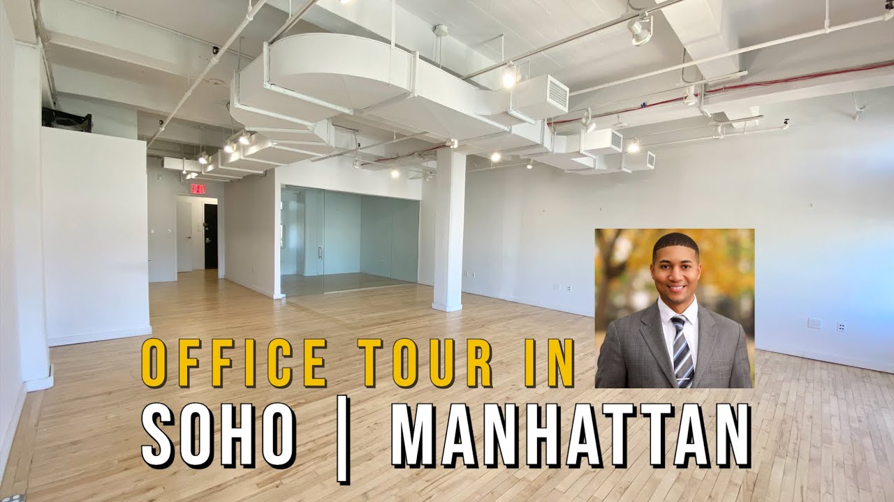 Inside a Loft Style Office Space in SoHo, Manhattan