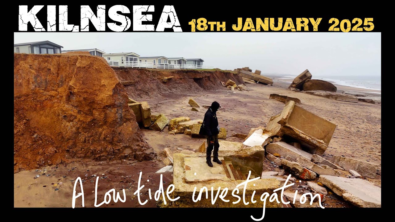 Kilnsea exposed at low tide #erosion #eastyorkshire #4k #ww2