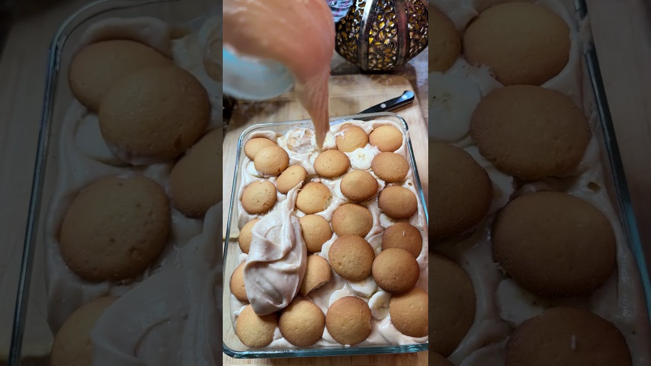 Banana Peanut Butter Pudding #recipe #asmr #explore #fyp #dessert