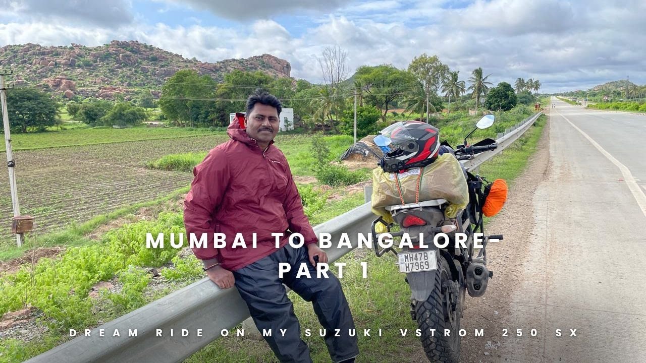 Mumbai to Bangalore Bike Ride - Part 1 || Suzuki VStrom 250 SX