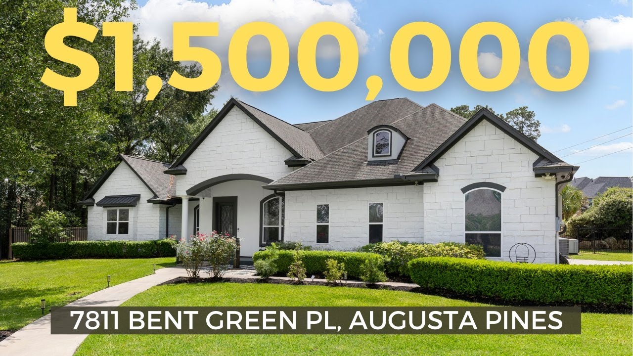 EPIC Backyard! Tour a $1.5M Luxury Home in August Pines - One Story Luxury Next to The Woodlands TX
