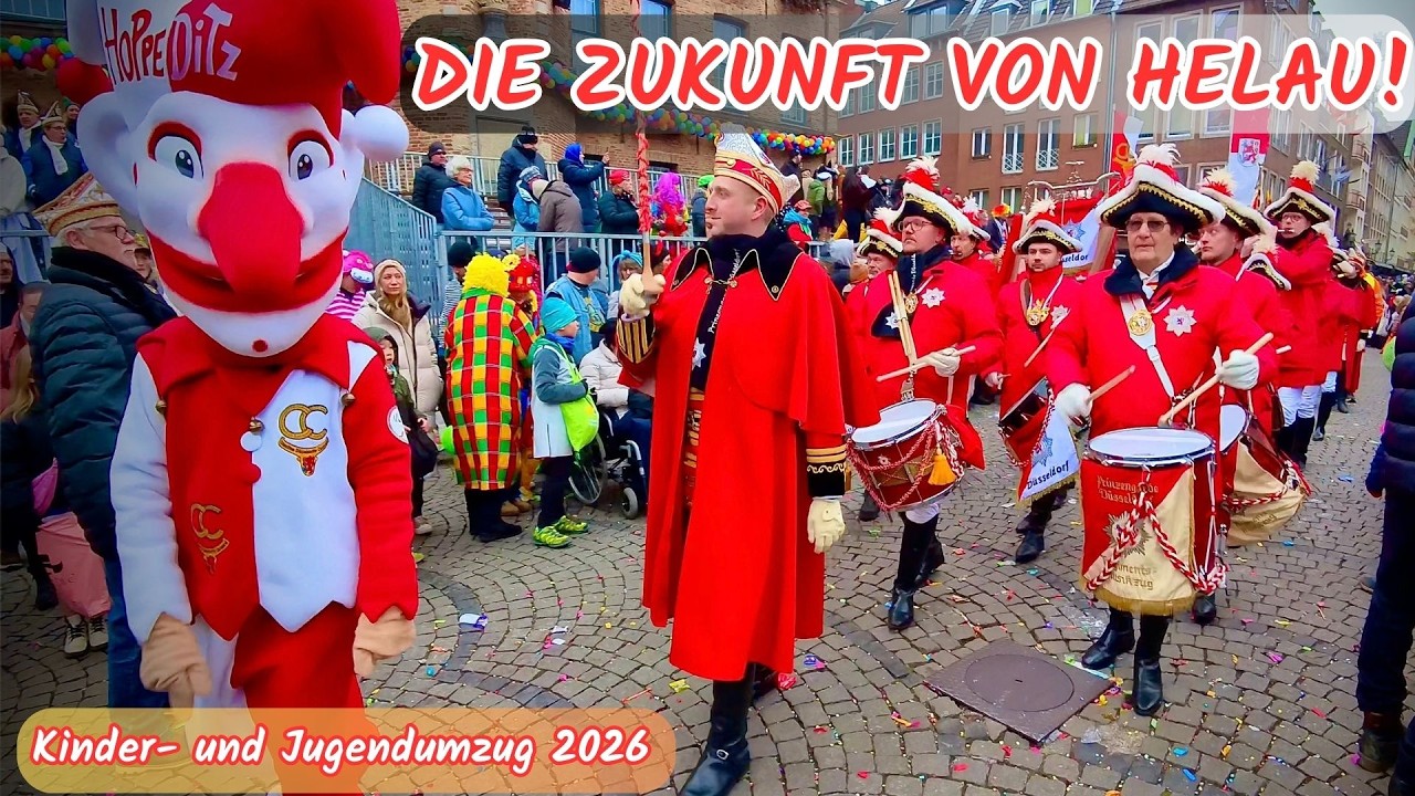 D&uuml;sseldorf Helau 2026 🍭 Kinder- und Jugendumzug✨DIE ZUKUNFT VON HELAU! 🎭 Karneval in D&uuml;sseldorf 2026