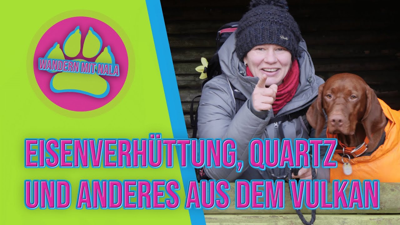 Eisenverhüttung, Quarz und anderes aus dem Vulkan - Ilbeshausen - Vogelsberg ⛰️ - Wandern mit Hund