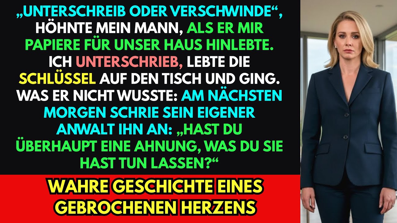Mein Mann zwang mich, mein Vermögen und meine Villa abzutreten – bis der Anwalt alles aufdeckte