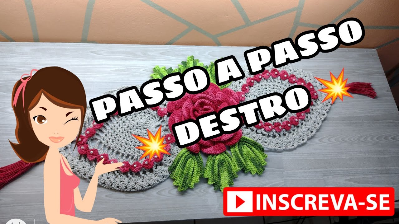 💥 TRILHO DE MESA ABACAXI COM MEGA ROSA/PASSO A PASSO SUPER SIMPLIFICADO DEI TODAS AS DICAS DESTRO 💥