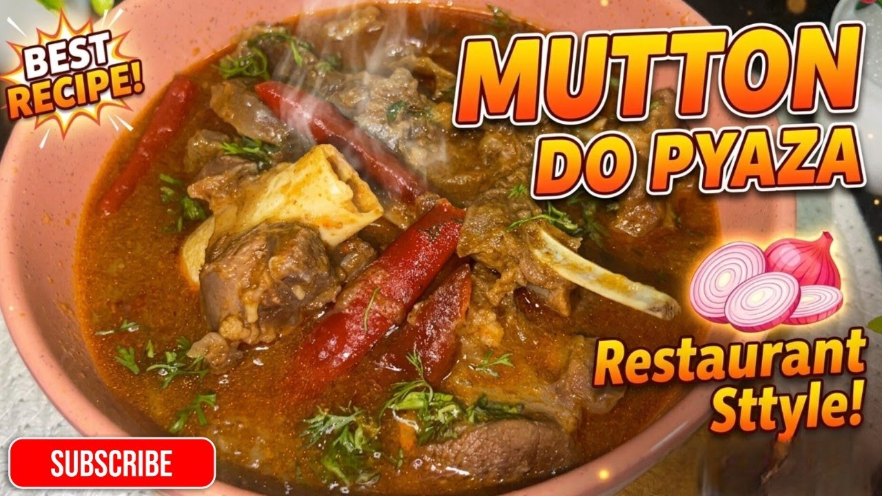 शाही मटन दो प्याज़ा || Ramadan Special Recipe||Restaurant-Style Mutton Do Pyaza at Home