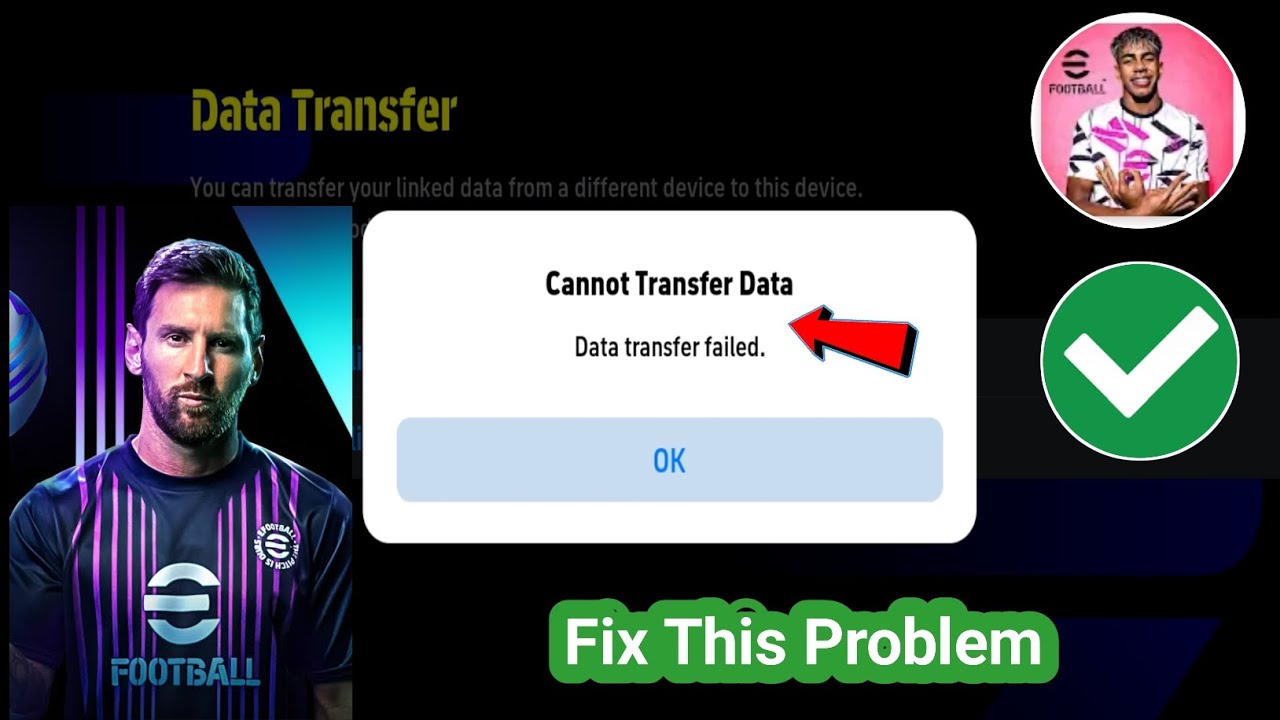 There is no data transfer | fix konami id data transfer problem |cannot transfer data eFootball 2025