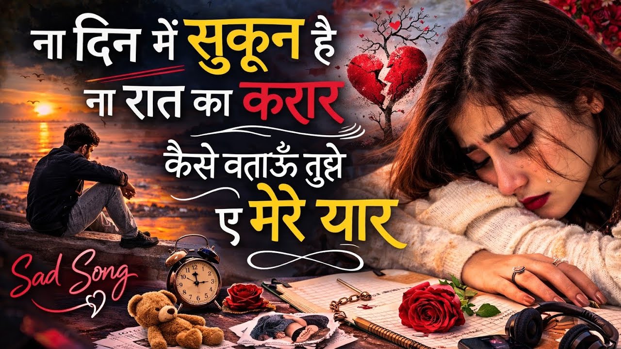 Na Din Me Sukoon Hai Na Raat Ka Karar 💔 | Hindi Sad Love Song | New Hindi song 2026
