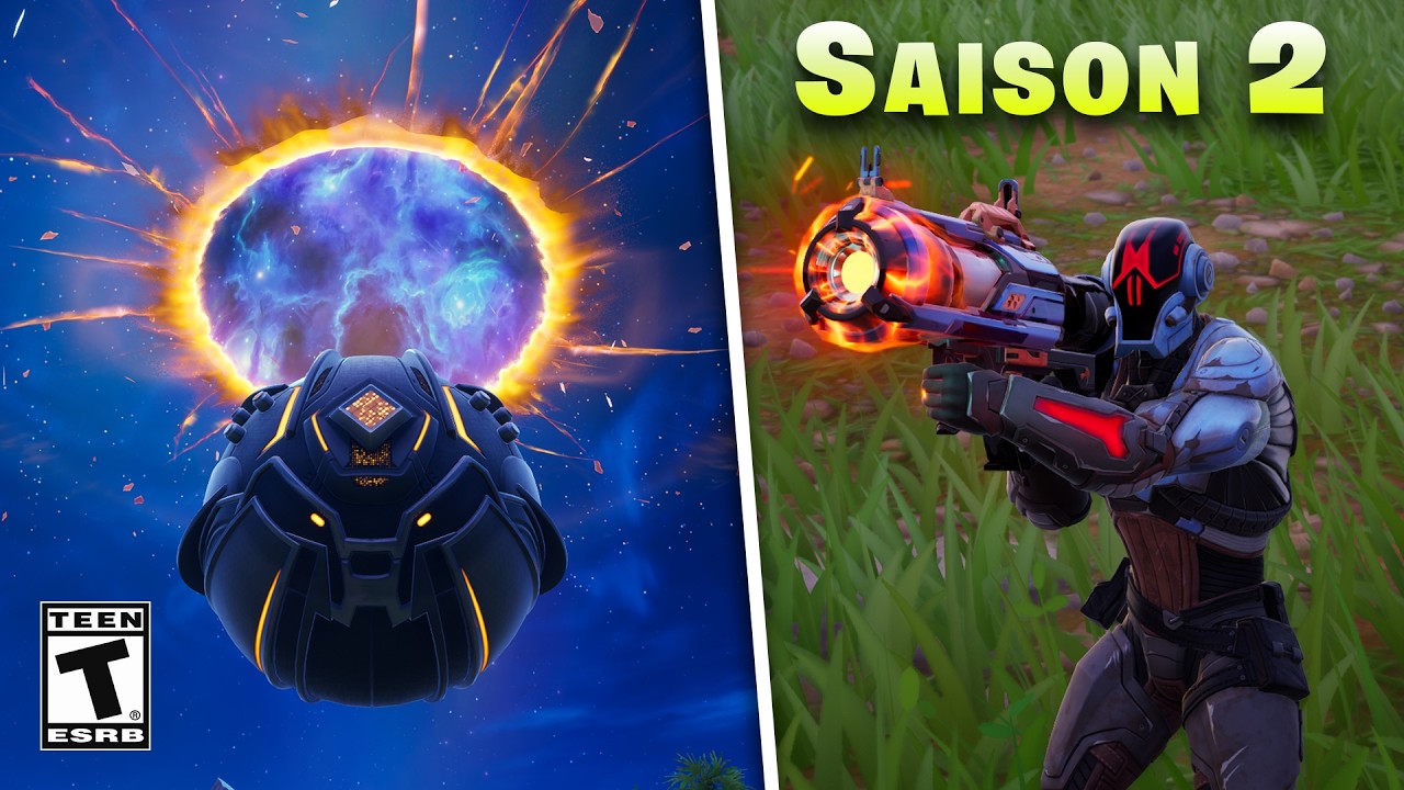 ÉVÉNEMENT FORTNITE DU VOYAGEUR NOIR + GAMEPLAY DU CANON À FRAGMENTATION DES SEPT AVANT LA SAISON 2 💥