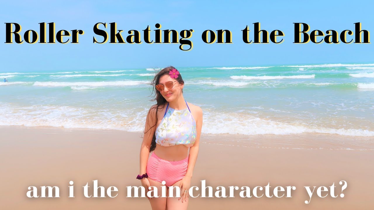 FIRST TIME ROLLERSKATING at the BEACH | impala quad skates | BEGINNER learns outdoor skating tricks
