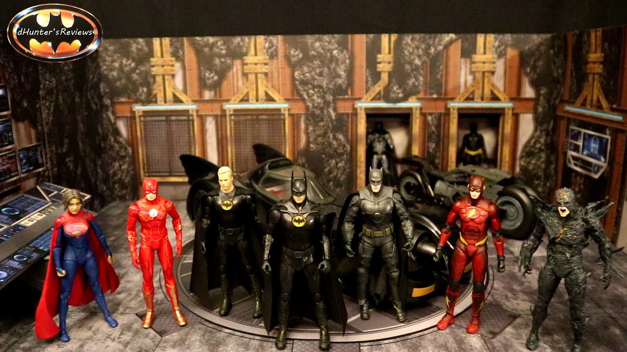 McFarlane DC Multiverse Flash Movie Wave! Quick Figure Review Comparison Keaton Affleck Batmobile!