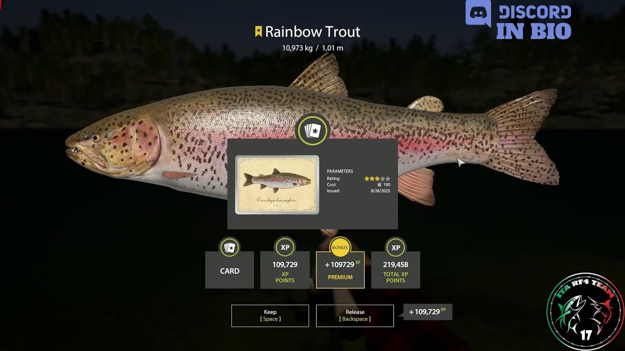 Kuori Lake spot, Trophy Rainbow Trout - #100 - Russian Fishing 4 / RF4