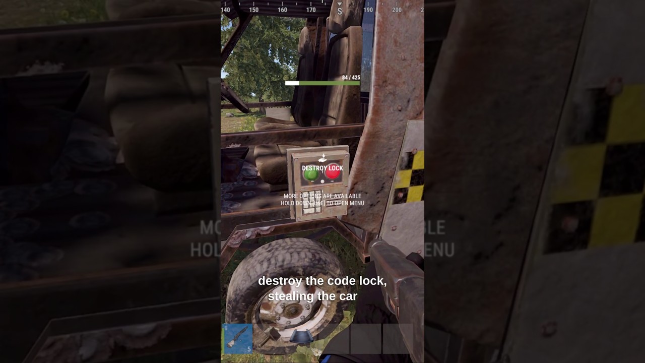 Code Locked Car? Steal it in Just 1 Minute in Rust! #rust #rustshorts