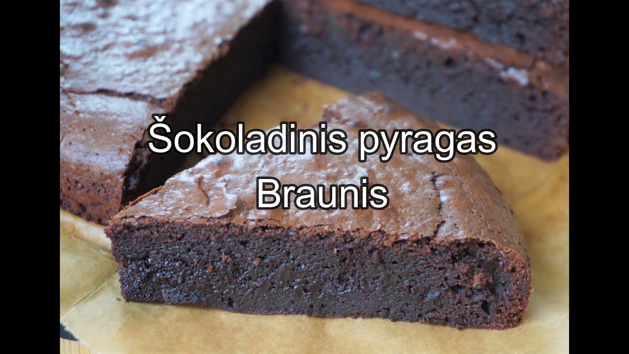 Labai skanus &Scaron;okoladinis Pyragas / Braunio receptas / Kaip greitai i&scaron;kepti pyragą / Brownie recipe