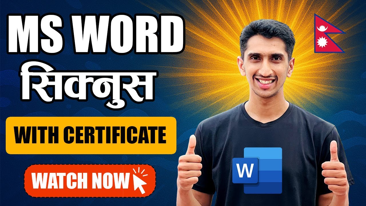 MS Word Full Course In Nepali - With Certificate