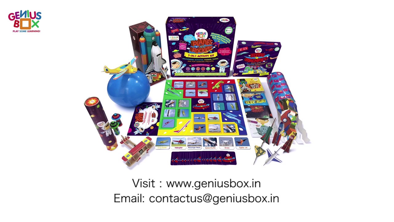 Genius Box learning Toys for Children : Planes and Rocket Activity Kit