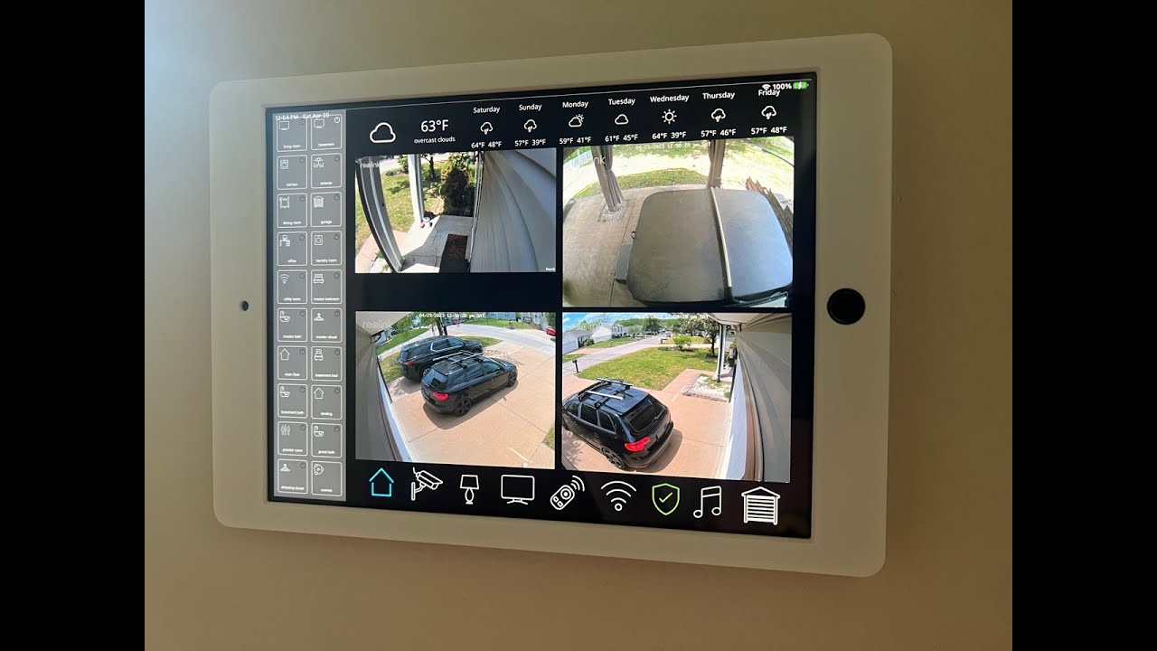 My VIZ Designer Dashboard layout for wall mounted iPad