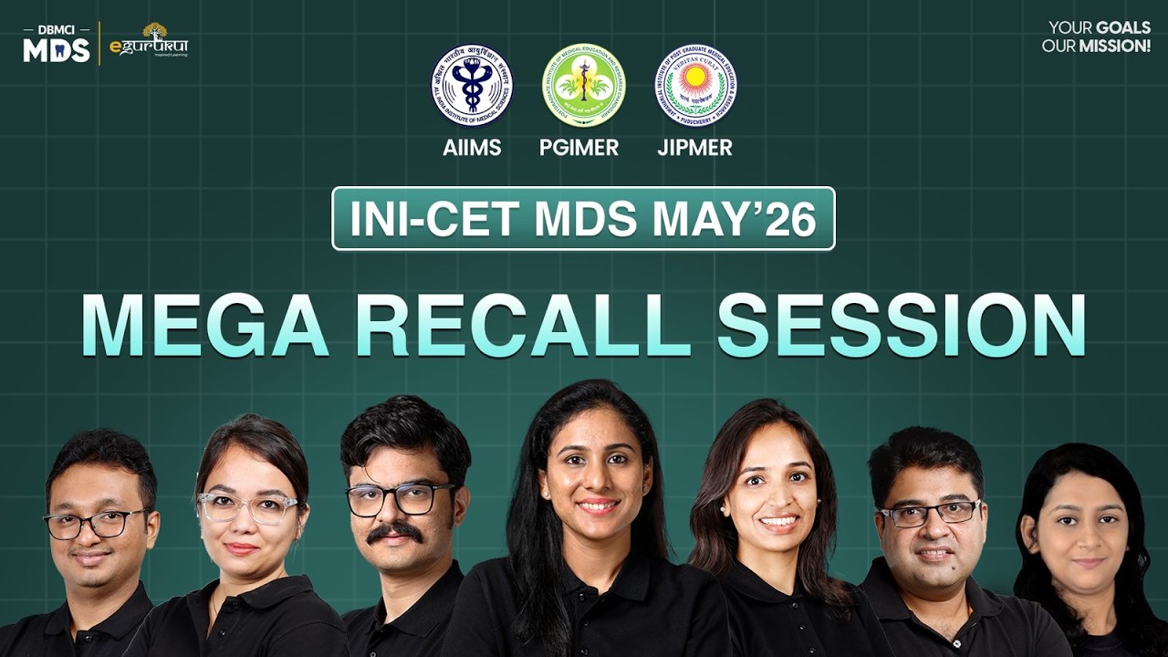 INI-CET MDS MAY 2026 Mega Paper Recall  | Detailed Question-wise Analysis | DBMCI MDS