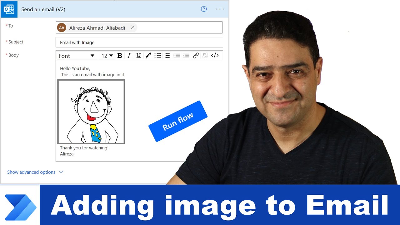 Master Image Embedding in Power Automate Emails