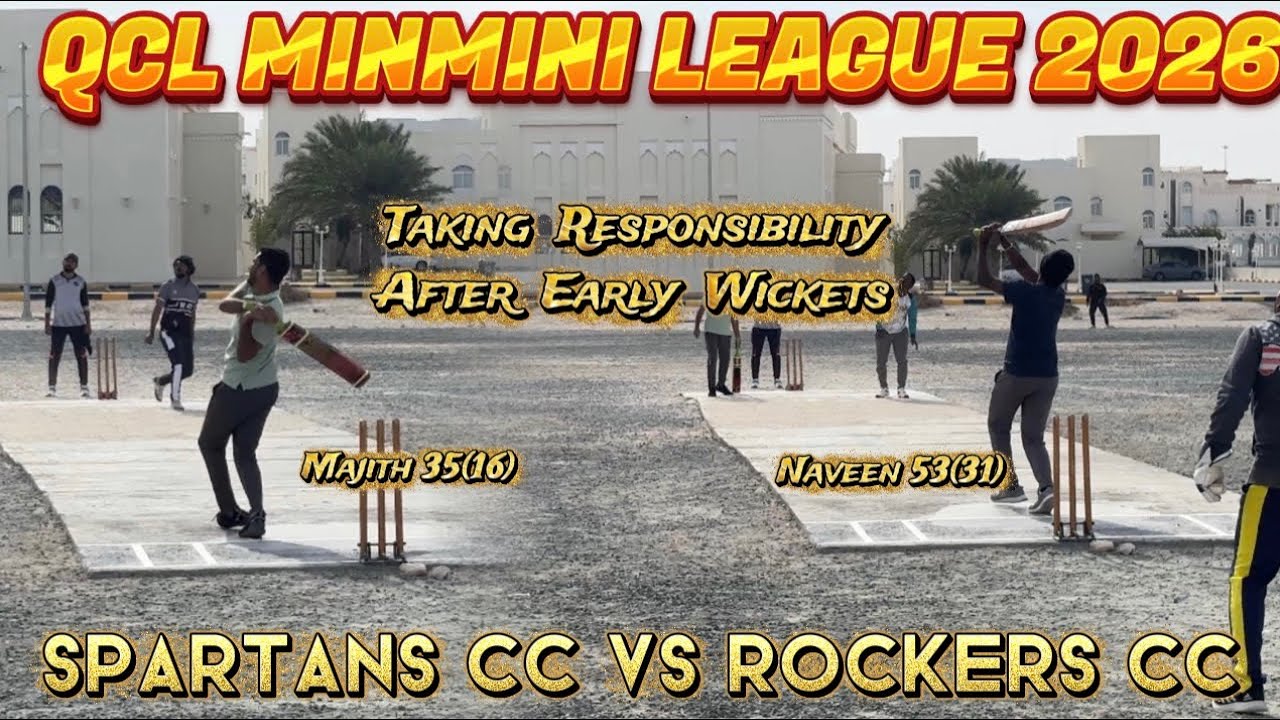 QCL MINMINI LEAGUE 2026 | SPARTANS CC VS ROCKERS CC | QATAR | Match No-02 #cricket #indvsnz #wpl 