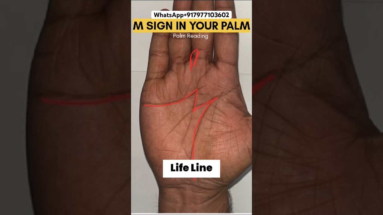 M sign in hand #astrology #horoscope #palmistry #palmreading #fortunetelling #palmanalysis #astro