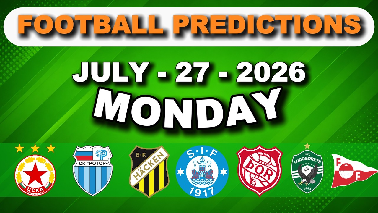 Football Predictions Today 27 July|BTTS & Over 2.5/Under 3.5|Norway Eliteserien|#footballpredictions