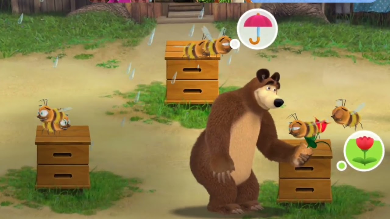 Masha and bear making bee honey | Masha and the bear new episode | Masha and the bear Indonesia
