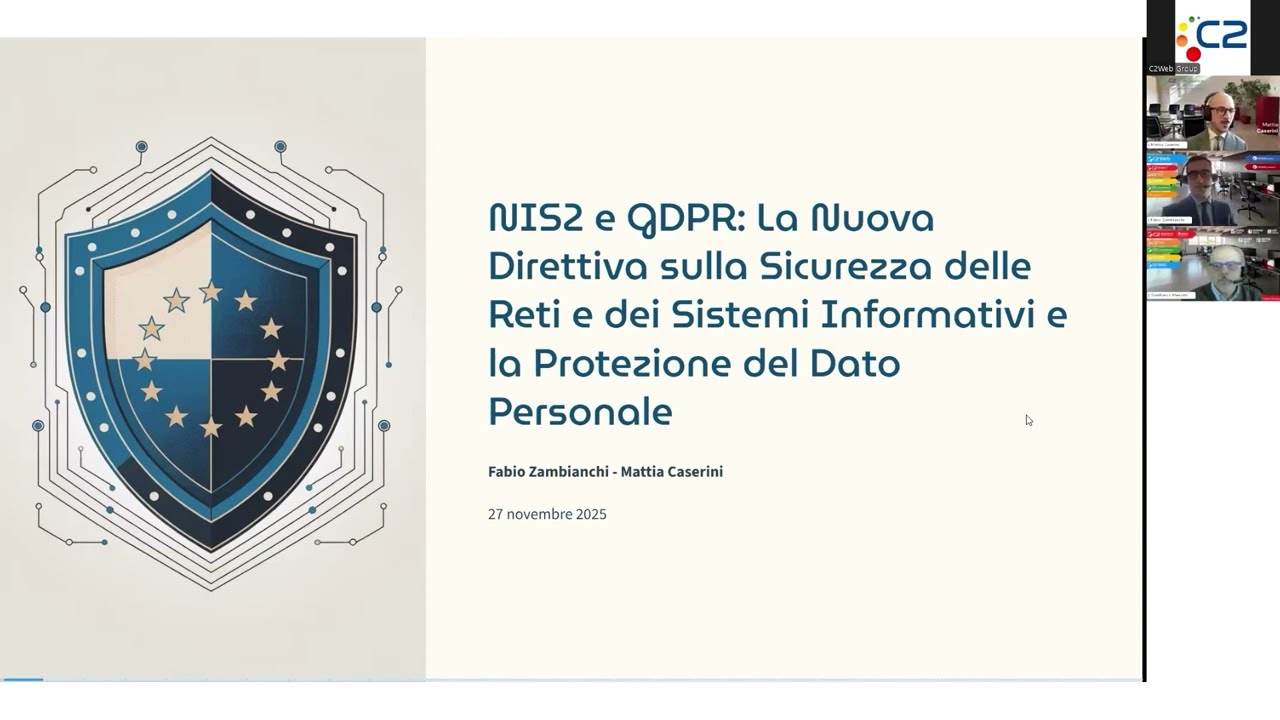 Webinar C2Web Studio  NIS 2 e GDPR