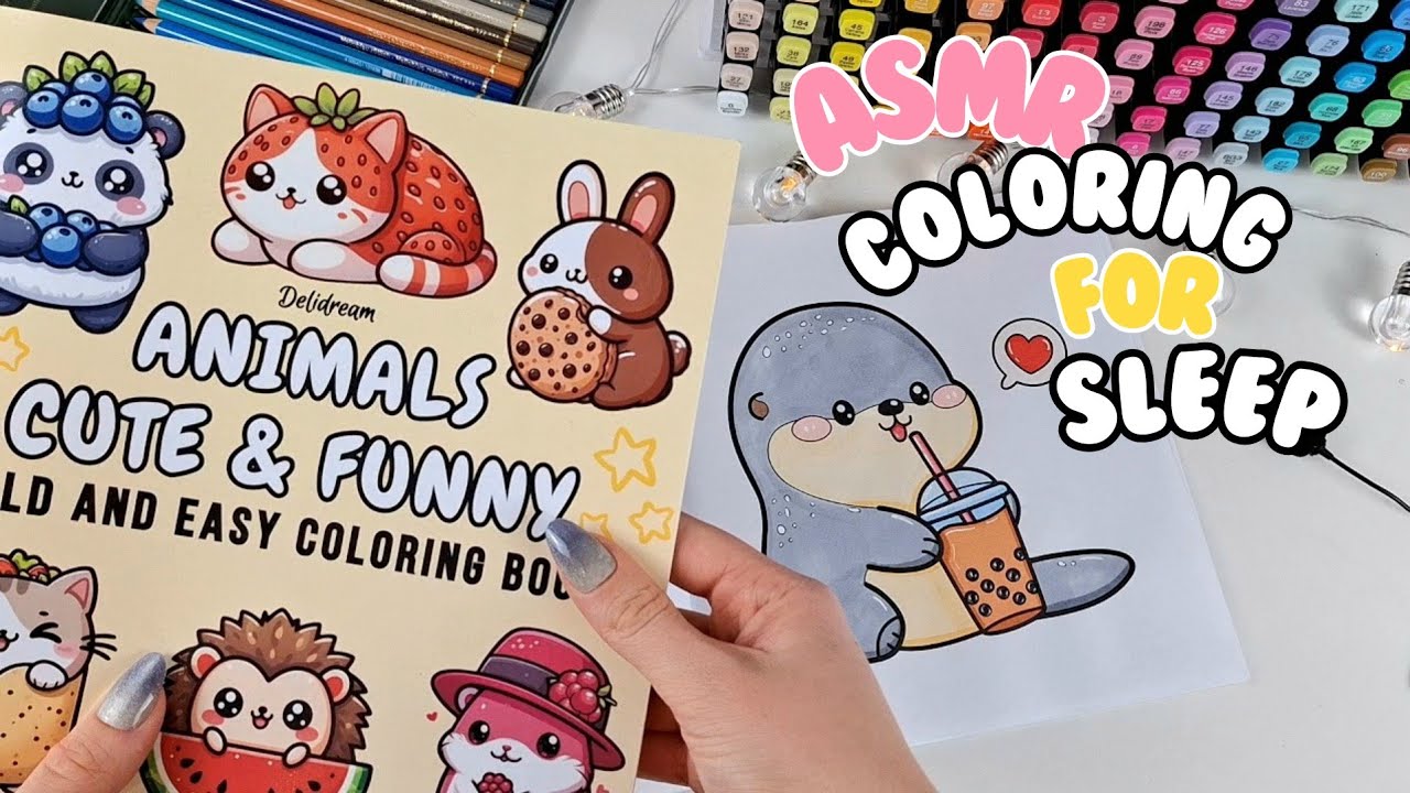 ASMR For Sleep😴 / Coloring My Own Coloring Books