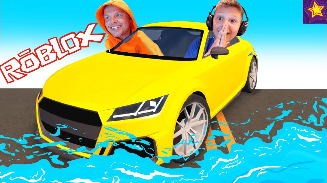 Машинки Чуть НЕ УТОПИЛИ АУДИ ТТ в РОБЛОКС Участвуем в ГОНКАХ в ROBLOX