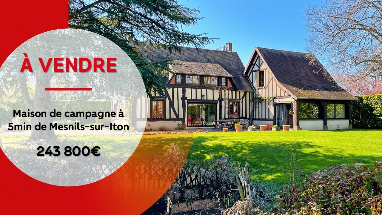 &Agrave; VENDRE - 243 800&euro; - Charmante maison en colombages &agrave; 5min de Mesnils-sur-Iton