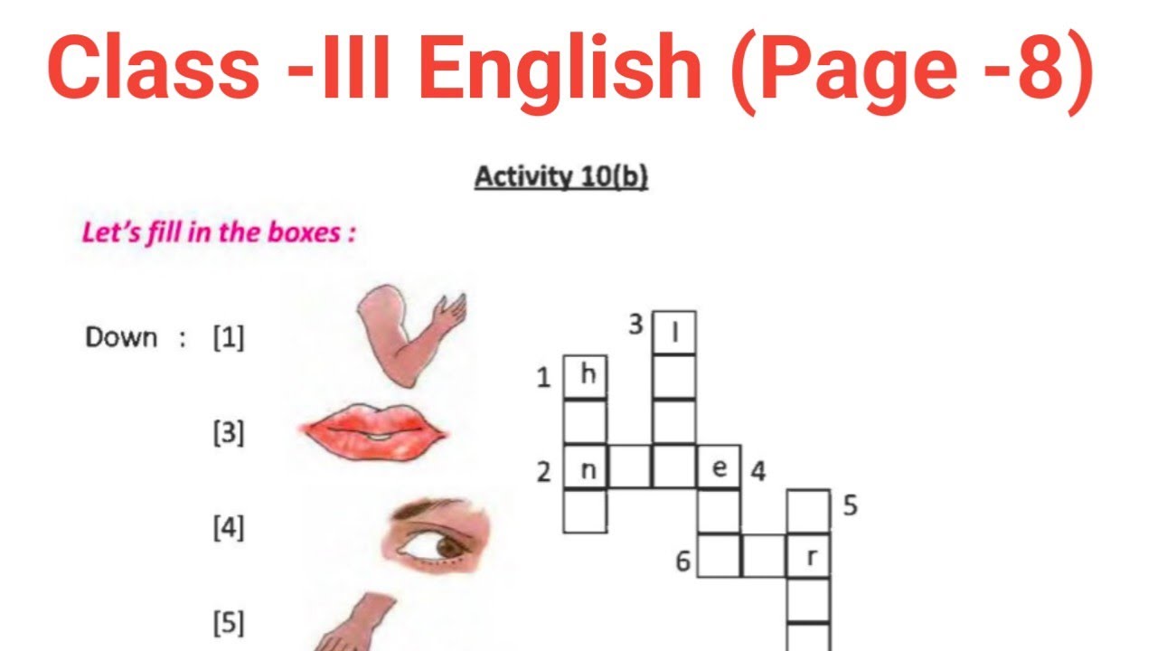 class 3 english activity 10(b) page 8 // class 3 english page no 8 // Class III English Page 8