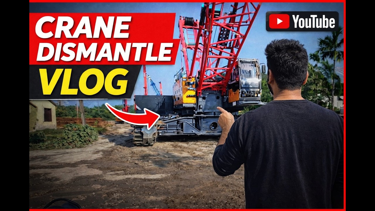 SANY Crane Dismantle Process | Full Site Work Vlog 2026