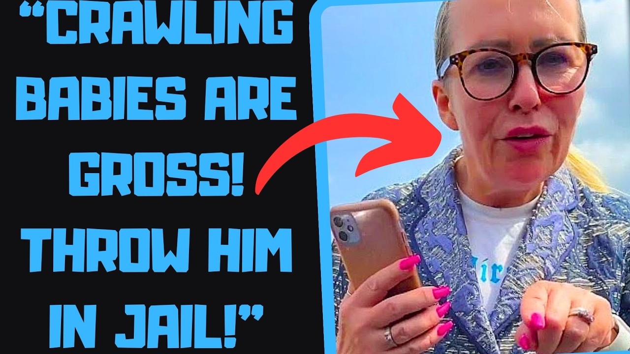 r/EntitledPeople - Psycho Karen Calls 911 When I LET MY BABY CRAWL! 
