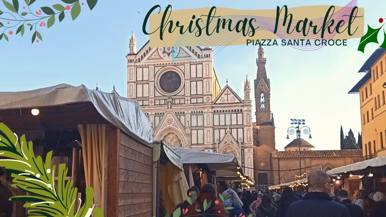 Christmas Market in Florence, Italy 🇮🇹Mercatini di Natale - Piazza Santa Croce