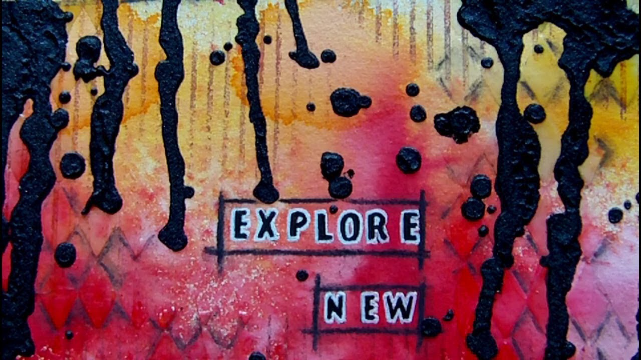 6 x 6 Mixed Media Art Challenge - Drips & Splatters 
