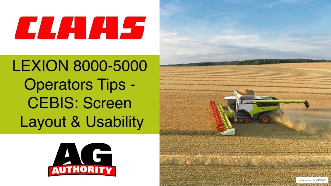 LEXION 8000-5000 Operators Tips - CEBIS: Screen Layout and Usability